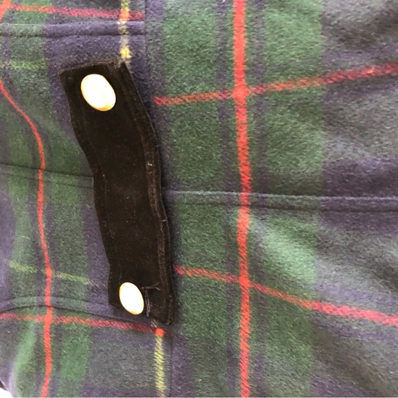 Boston Proper Navy Plaid Jacket with Red and Green Stripes - Picture 5 of 5